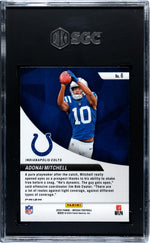 2024 Panini Mosaic Elevate Green Prizm Adonai Mitchell #6 RC SGC 9