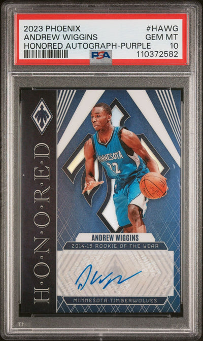 2023 Phoenix Honored Autograph Purple Andrew Wiggins #HAWG PSA 10