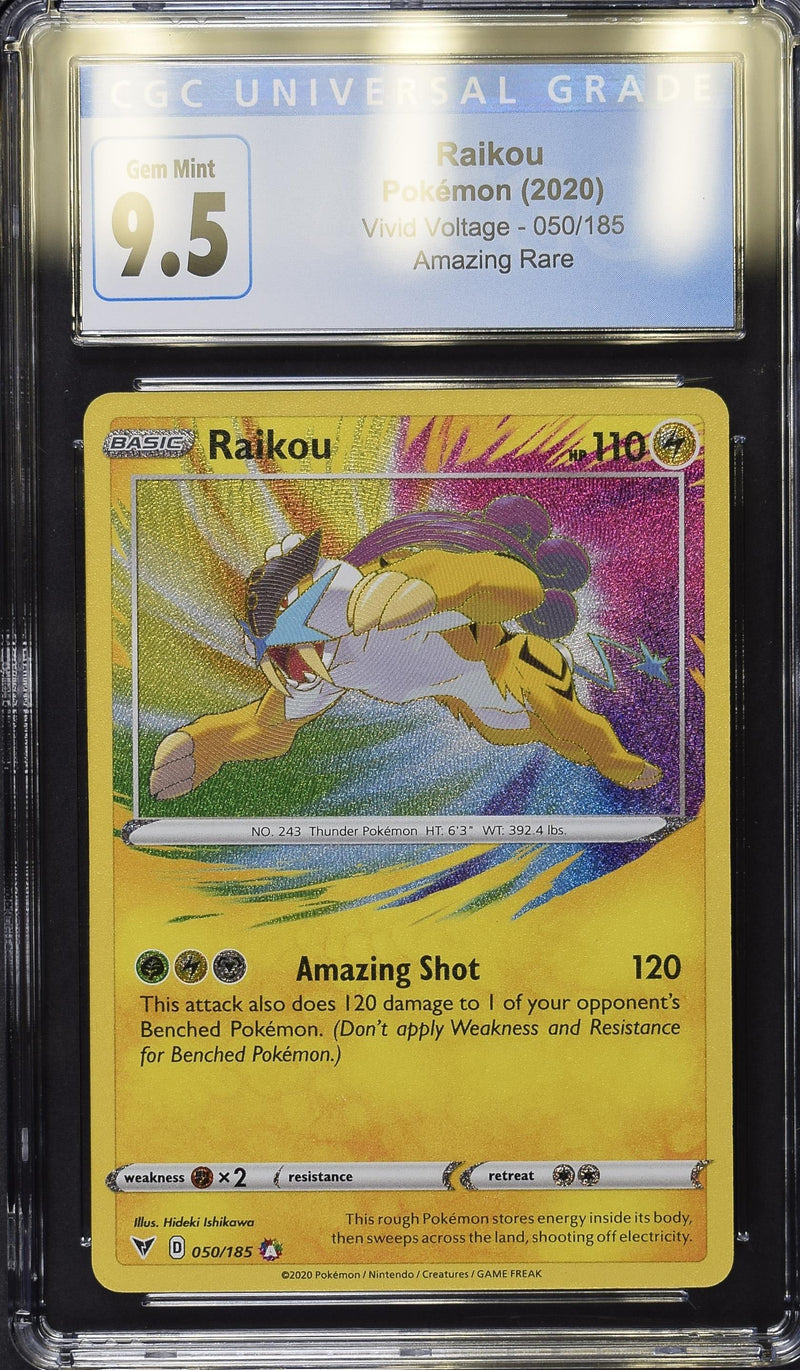2020 Vivid Voltage #050/185 Raikou Amazing Rare CGC 9.5