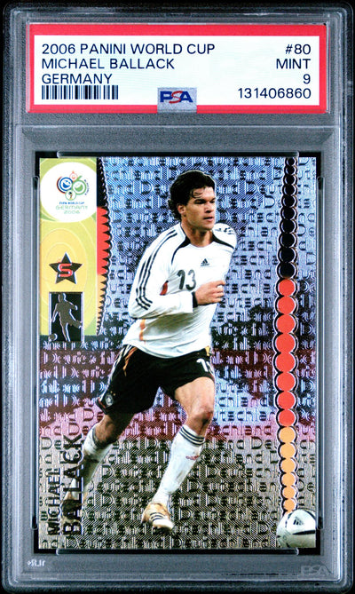 2006 Panini Fifa World Cup Germany Michael Ballack #80 PSA 9