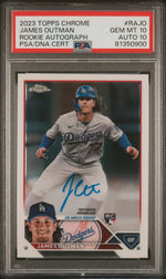 2023 Topps Chrome Rookie Autograph James Outman #RAJO PSA 10