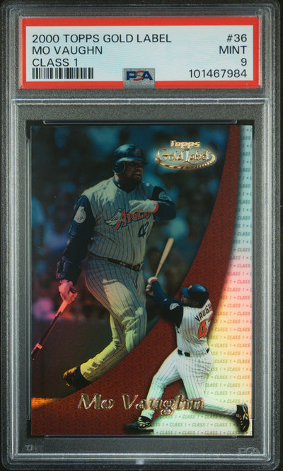 2000 Topps Gold Label Class 1 Mo Vaughn #36 PSA 9