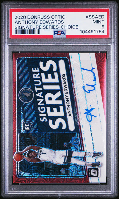 2020 Donruss Optic Signature Series Choice Anthony Edwards #51 PSA 9