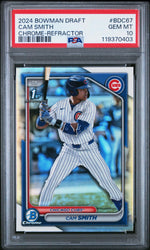 2024 Bowman Draft Chrome Refractor Cam Smith #BDC-67 PSA 10