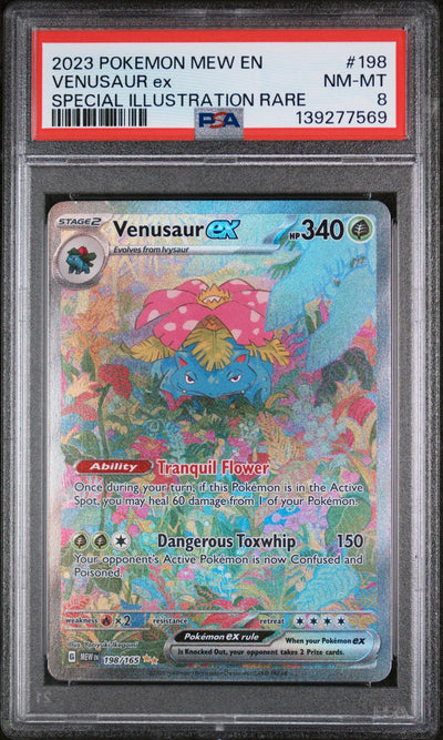 2023 Pokemon Scarlet and Violet 151 Special Illustration Rare Venusaur Ex #198 /165 PSA 8