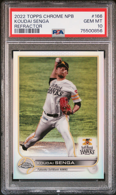 2022 Topps Chrome Nippon Professional Baseball Refractor Koudai Senga #166 PSA 10