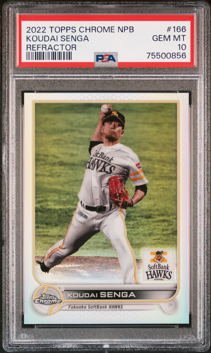 2022 Topps Chrome Nippon Professional Baseball Refractor Koudai Senga #166 PSA 10