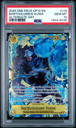 2025 One Piece Op12-Legacy of the Master Alternate Art Bartholomew Kuma #119 PSA 10