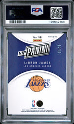 2025 Panini National Sports Collectors Convention VIP Gold Blue Sparkle LeBron James #12 /600 PSA 10