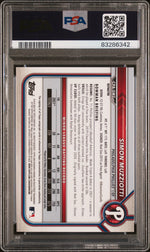2022 Bowman Chrome Prospect Autograph Refractor Simon Muzziotti #CPASMZ /499 PSA 10