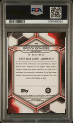 2023 Bowman University Best Yellow Brock Bowers #48 /75 PSA 9