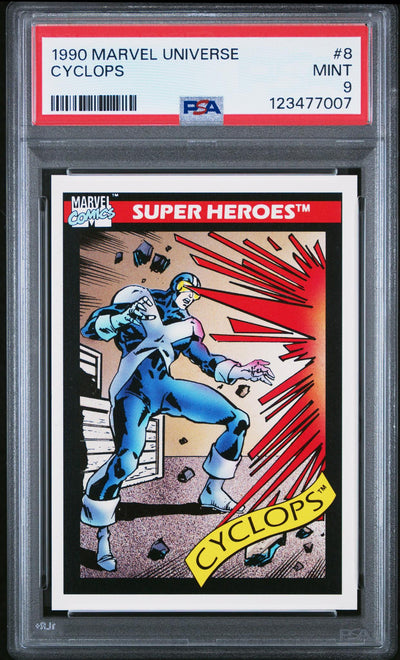 1990 Marvel Universe Super Heroes Cyclops #8 PSA 9