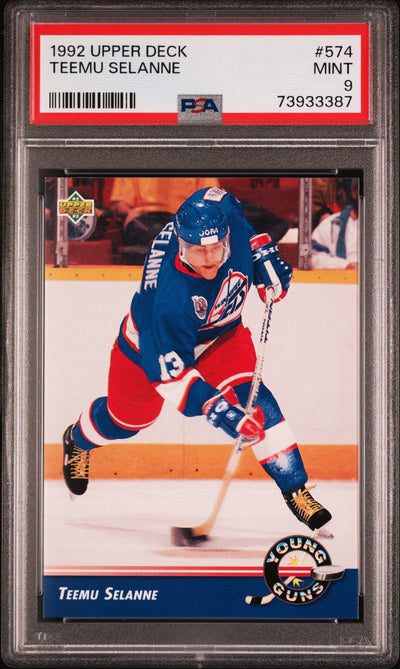 1992 Upper Deck Young Guns Teemu Selanne #574 PSA 9