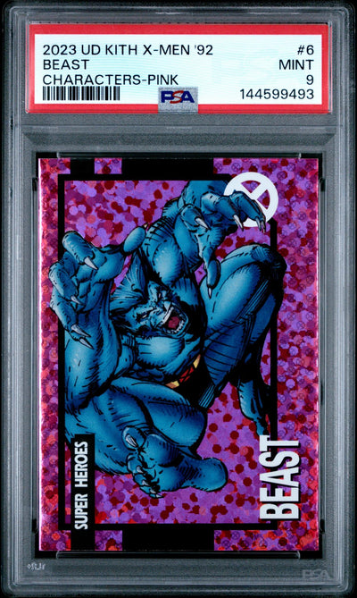2023 Upper Deck Kith X-Men '92 Characters Pink Beast #6 /1 PSA 9
