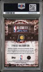 2025 Topps Chrome Cactus Jack X NBA All-Star Game Red Refractor Tyrese Haliburton #45 PSA 9