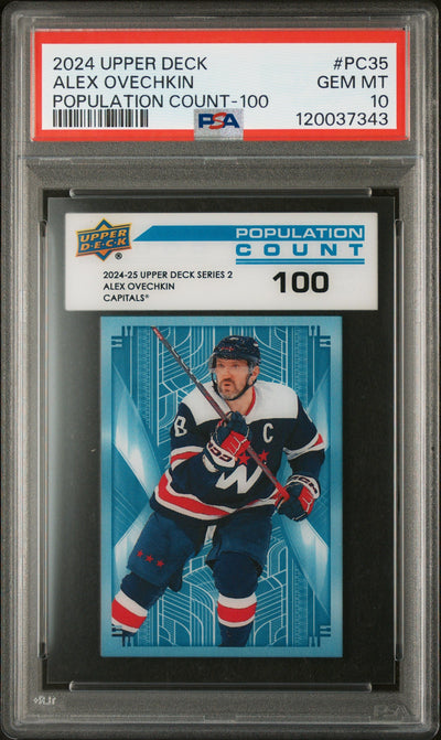 2024 Upper Deck Population Count 1000 100 Alex Ovechkin #PC35 /100 PSA 10