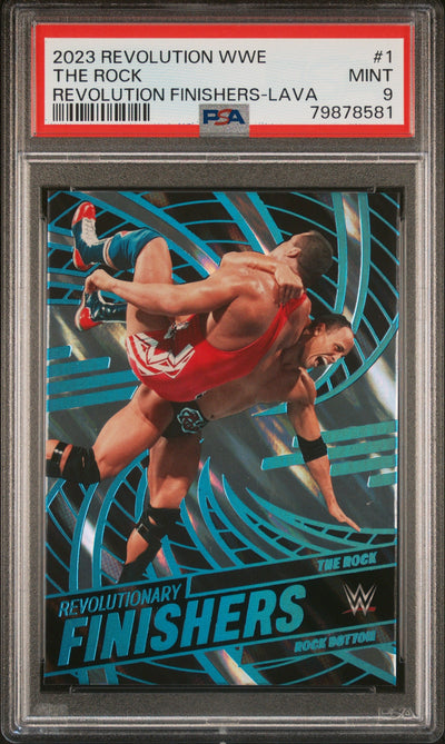 2023 Panini Revolution WWE Revolutionary Finishers Lava the Rock #1 /10 PSA 9