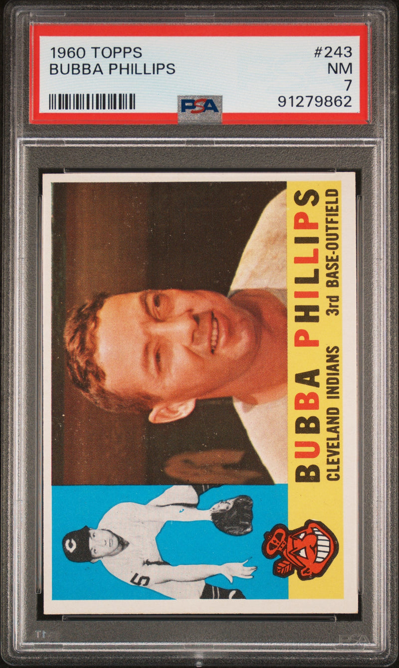 1960 Topps Bubba Phillips #243 PSA 7