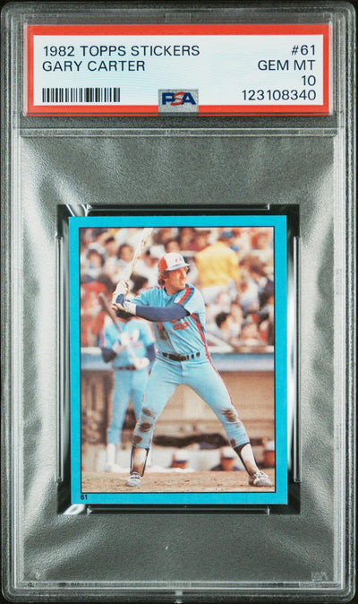 1982 Topps Stickers Gary Carter #61 PSA 10
