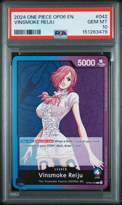 2024 One Piece Wings of the Captain Vinsmoke Reiju #OP06-042 PSA 10