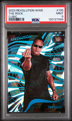 2023 Panini Revolution WWE Cubic the Rock #130 /49 PSA 9