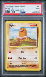 1999 Pokemon Base Fourth Print Diglett #47 PSA 9