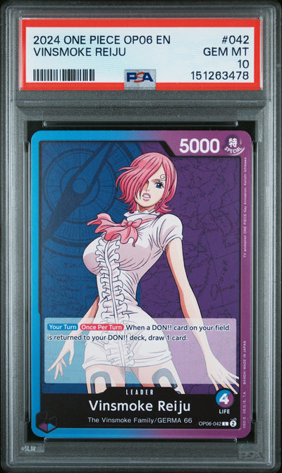 2024 One Piece Wings of the Captain Vinsmoke Reiju #OP06-042 PSA 10
