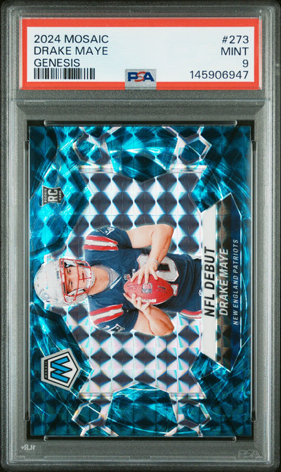 2024 Panini Mosaic Genesis Mosaic Drake Maye #273 PSA 9