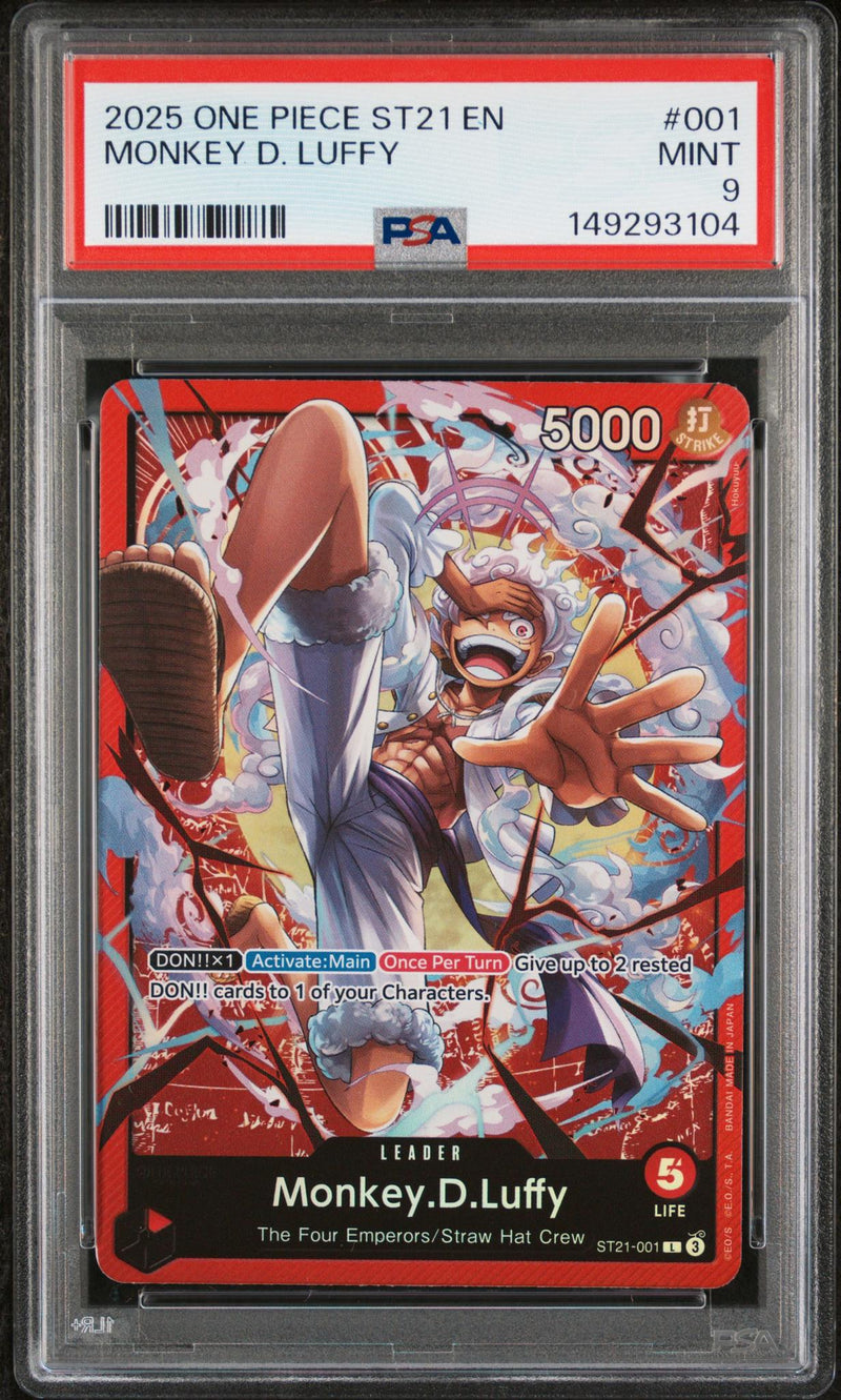 2025 One Piece Starter Deck Ex Gear 5 Monkey D. Luffy #ST21001 PSA 9