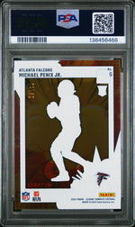 2024 Clearly Donruss Bomb Squad Blue Michael Penix Jr. #6 /49 PSA 9