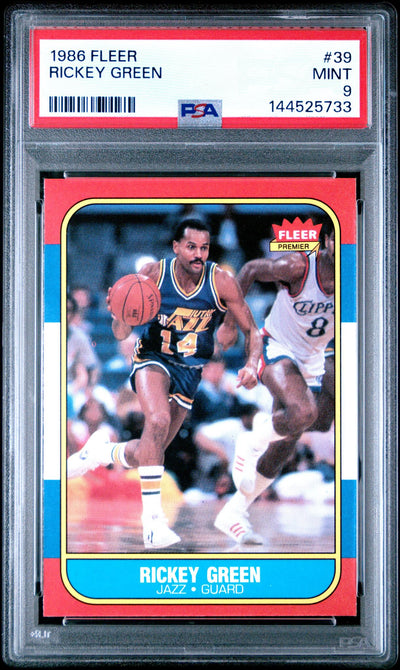 1986 Fleer Rickey Green #39 /39 PSA 9