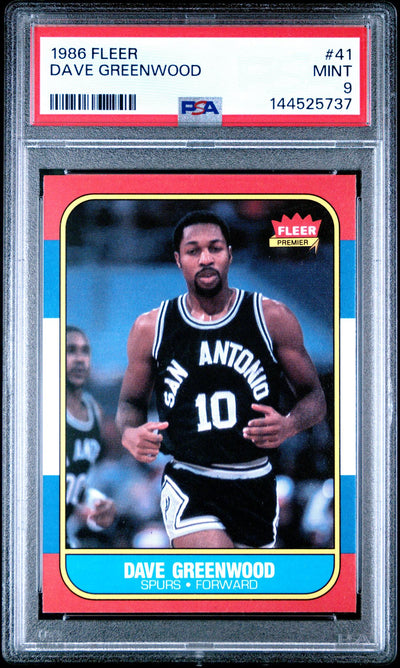 1986 Fleer David Greenwood #41 /41 PSA 9