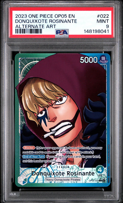 2023 One Piece Awakening of the New Era Alternate Art Donquixote Rosinante #22 PSA 9