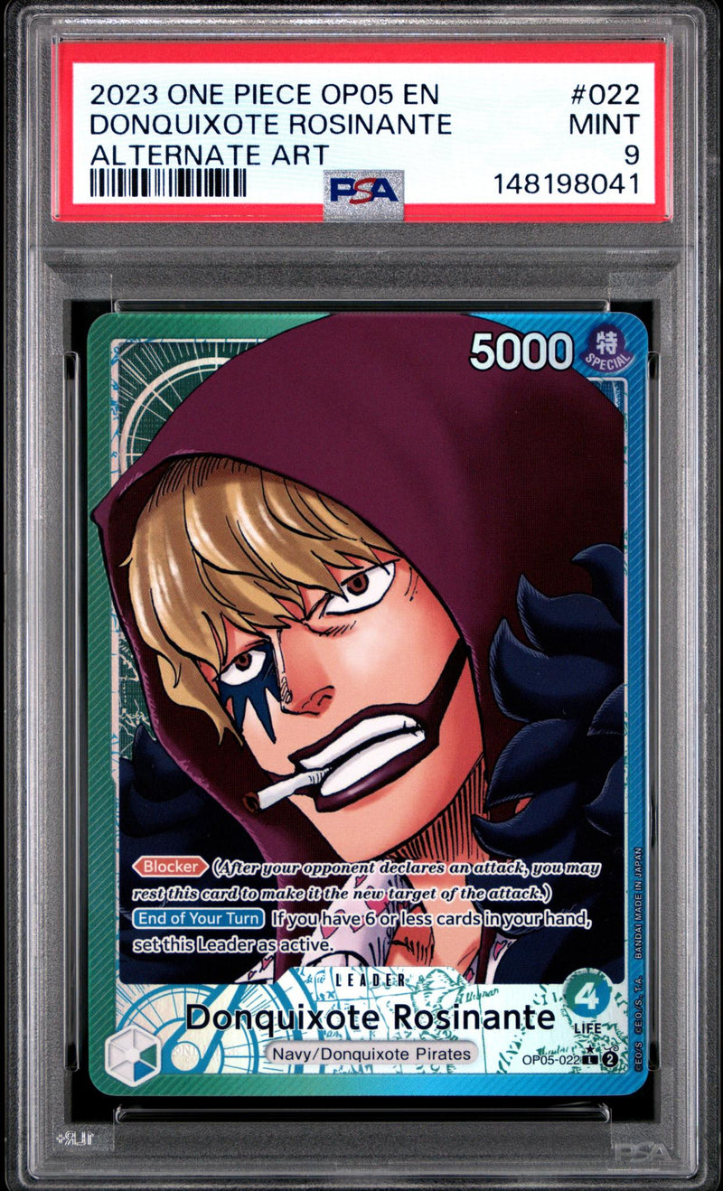 2023 One Piece Awakening of the New Era Alternate Art Donquixote Rosinante #22 PSA 9