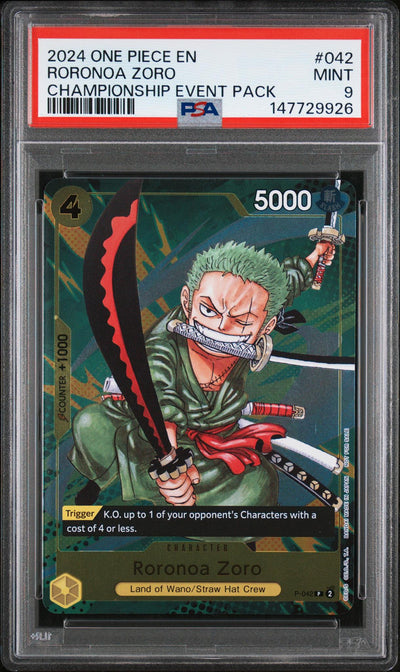 2024 One Piece Championship 2024 Event Pack Roronoa Zoro #42 PSA 9