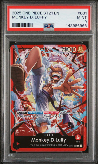 2025 One Piece Starter Deck Ex Gear 5 Monkey D. Luffy #ST21001 PSA 9