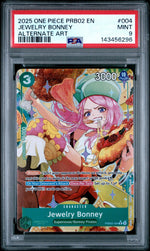 2025 One Piece the Best Premium Booster Vol 2 Alternate Art Jewelry Bonney #PRB02004 PSA 9