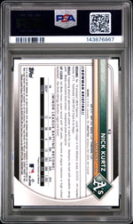 2025 Bowman Chrome Green Wave Nick Kurtz #93 /99 PSA 9