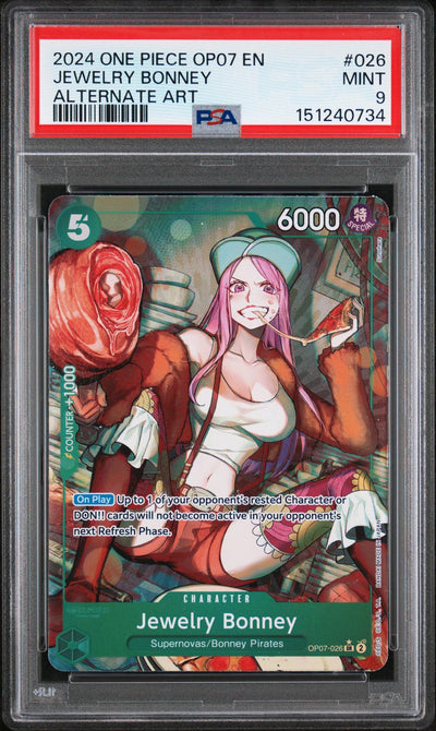 2024 One Piece 500 Years In the Future Alternate Art Jewelry Bonney #OP07026 PSA 9