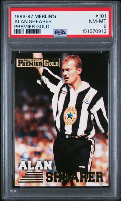 1996 Merlin's Premier Gold Alan Shearer #101 PSA 8