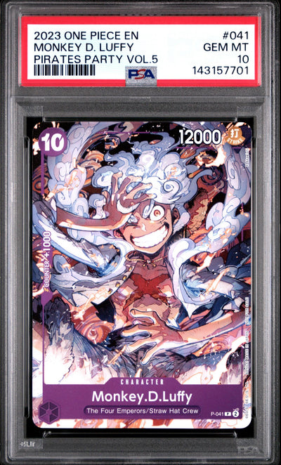 2023 One Piece Promo Pirates Party Volume 5 Monkey D. Luffy #P-041 PSA 10