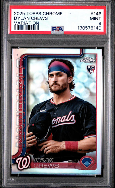 2025 Topps Chrome Variation Dylan Crews #146 PSA 9