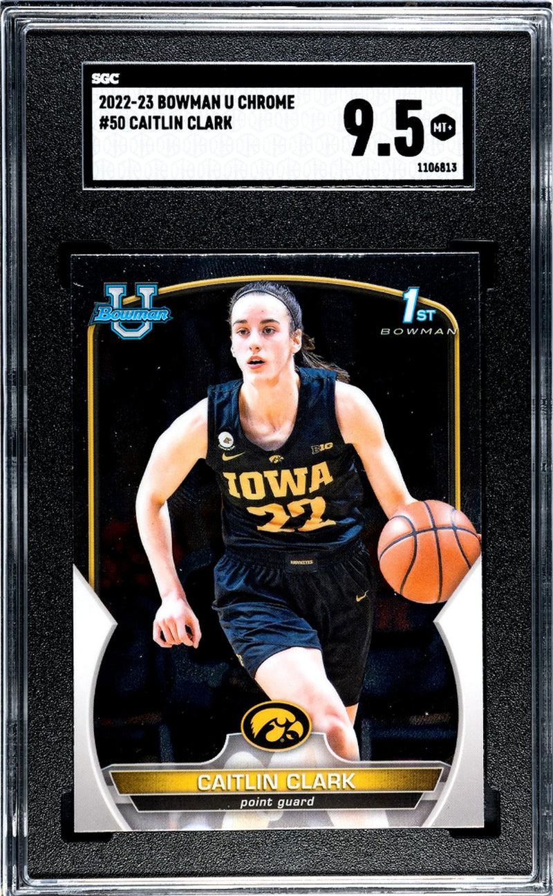 2022 Bowman U Chrome #50 Caitlin Clark SGC 9.5
