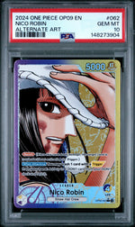 2024 One Piece Emperors In the New World Alternate Art Nico Robin #OP09062 PSA 10