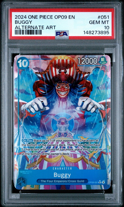 2024 One Piece A New Emperor Alternate Art Buggy #OP09-051 PSA 10
