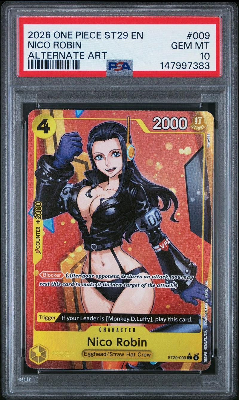 2026 One Piece Starter Deck St29 Egghead Alternate Art Nico Robin #009 PSA 10