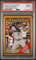 2023 Topps Chrome 1988 Topps Baseball Gold Gabriel Moreno #88BC11 /50 PSA 10