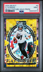 2024 Panini Select Select Future Gold Prizm CJ Stroud #9 /10 PSA 9