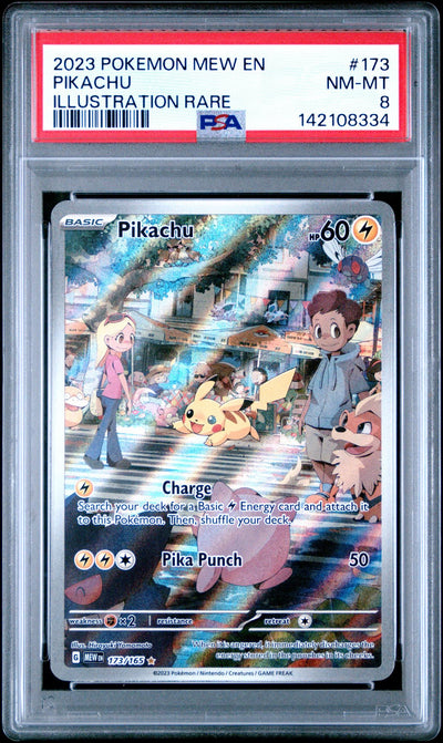 2023 Pokemon Scarlet and Violet 151 Illustration Rare Pikachu #173 PSA 8