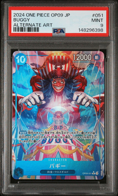 2024 One Piece Emperors In the New World Alternate Art Buggy #OP09051 PSA 9